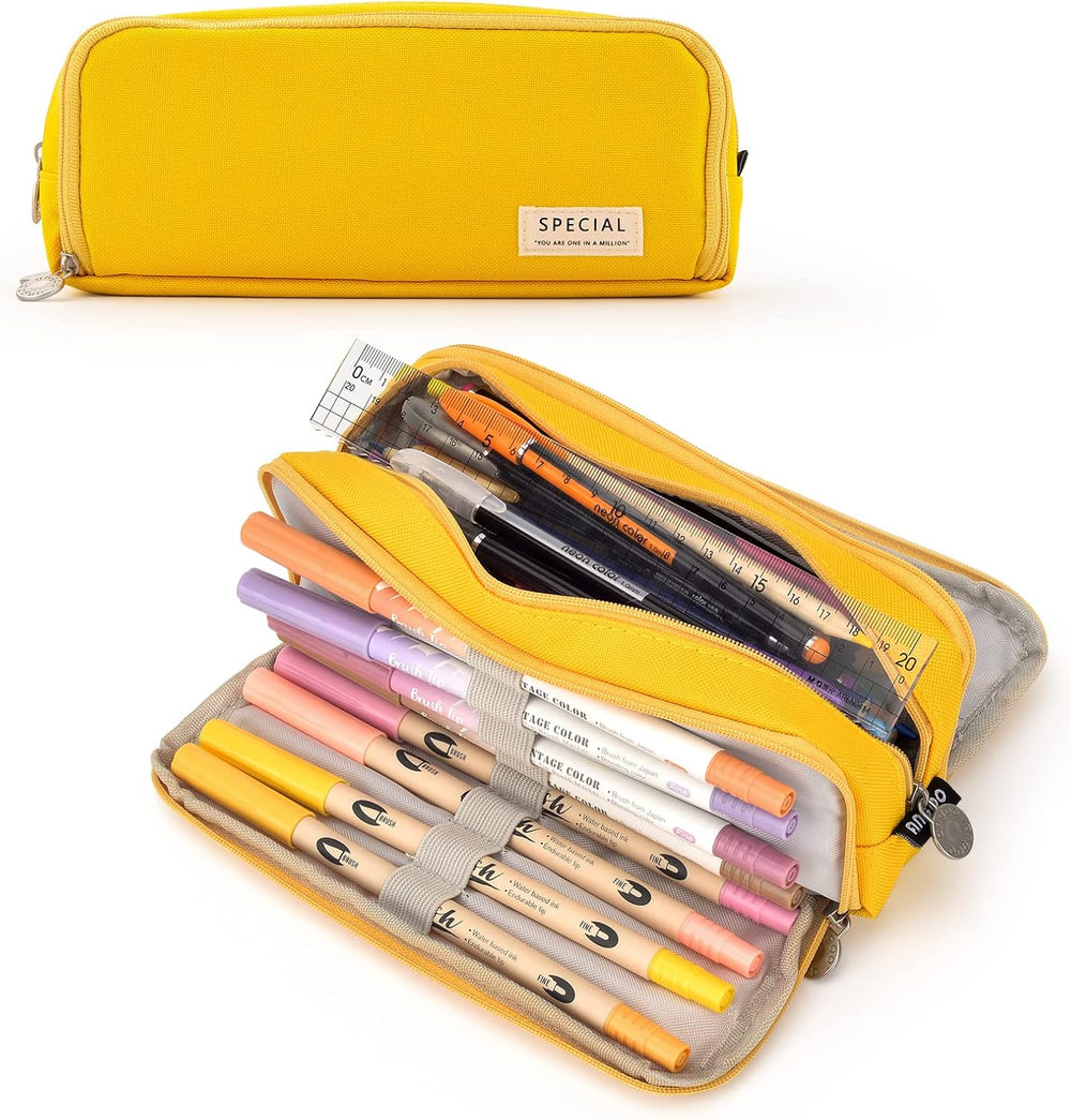 Large 3-Tier Compartment Pencil Case - Portable Multifunctional Storage Suitable for Students, Children, Adults, Girls, Boys