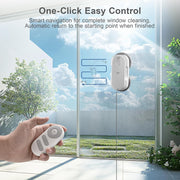 HUTT DDC56 Window Cleaning Robot Double Beam with Ultrasonic Spray Function, Electric Window Cleaner Remote Control with Dual Water Tank, Window Edge Detection