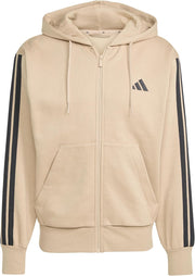 mens Essentials 3-Stripes Fleece Hoodie Hoodie (pack of 1) - Brown