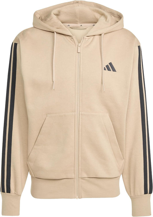 mens Essentials 3-Stripes Fleece Hoodie Hoodie (pack of 1) - Brown
