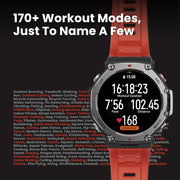 T-Rex 3 Smart Watch 48mm, 27 Day Battery, GPS (with Privacy), Offline Maps, 328 Feet Water-Resistant, 170 Fitness/Sport Modes, AI, Voice Control, for Android or iPhone - Onyx Black