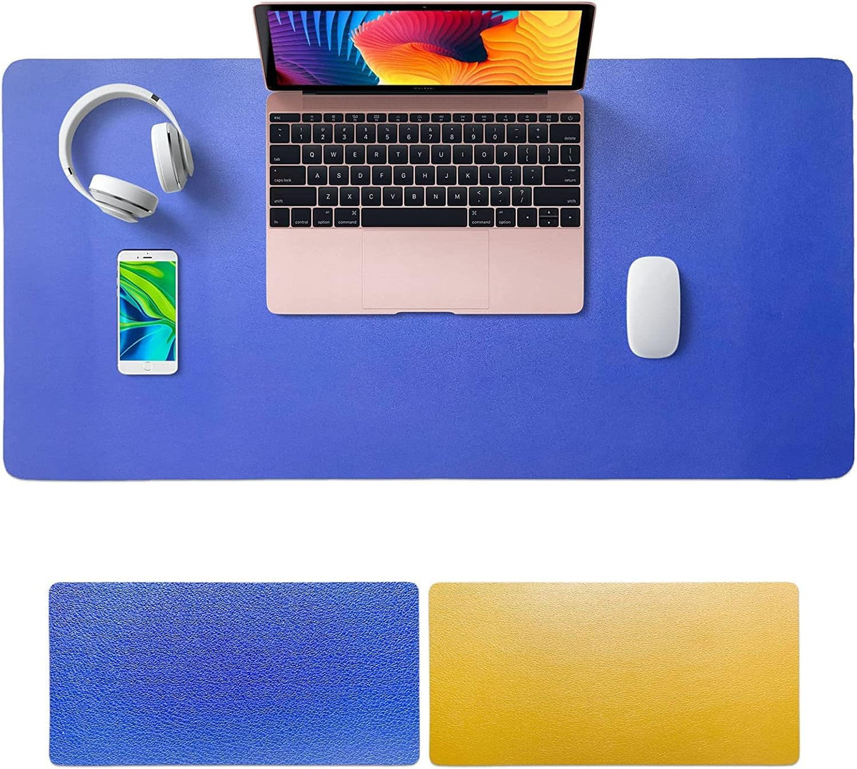 SKY-TOUCH Mouse Pad Large 80x40cm, Leather Computer Pad Office Desk Mat Extended Gaming Mouse Pad, Non-Slip Waterproof Dual-Side USe Desk Mat Protector, Red/Black – image 3