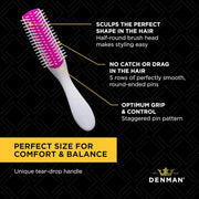 Denman Classic Styling Brush 7 Rows - D3 - Hair Brush for Blow-Drying & Styling â€“ Detangling, Separating, Shaping & Defining Curls