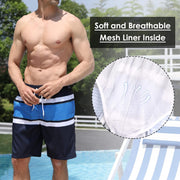 Maeau Men Swim Beach Shorts Quick Dry Swimming Trunks Drawstring Surfing Board Shorts