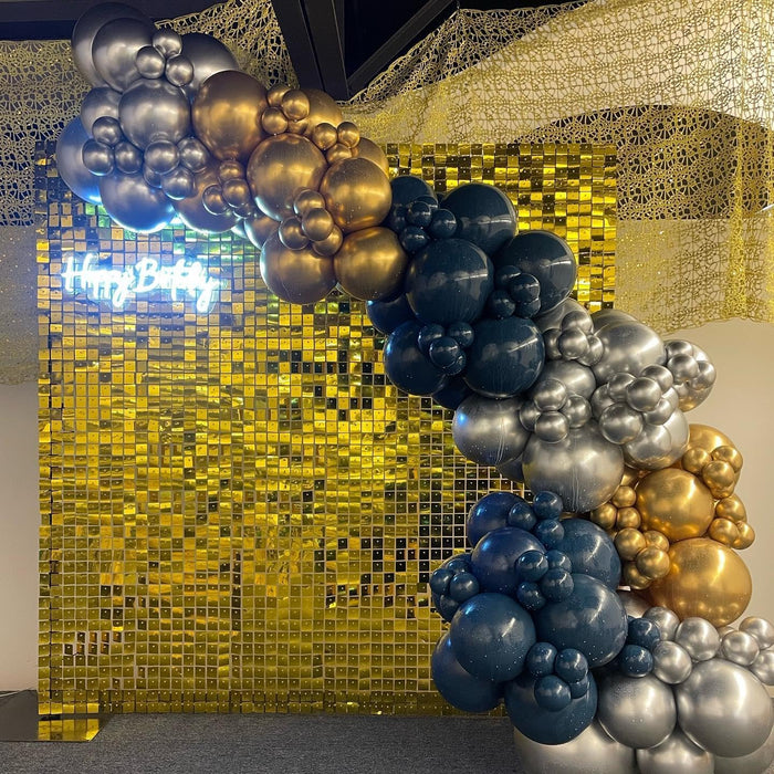 Kate Shimmer Wall Backdrop Sliver Wall Panels 12Pcs Square Sequin Shimmer Wall Backdrop Decoration for Birthday Party,Wedding, Anniversary