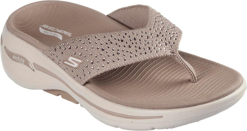 Go Walk Arch Fit Sandal Multi womens Shoes - Taupe
