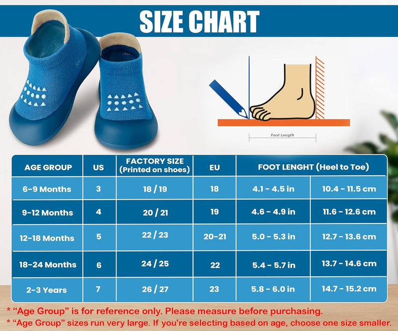 Dookeh Baby Sock Shoes Boys Girls First Walking Shoes Non-Slip Slippers Soft Sole Sneakers Toddler Infant Babygirl