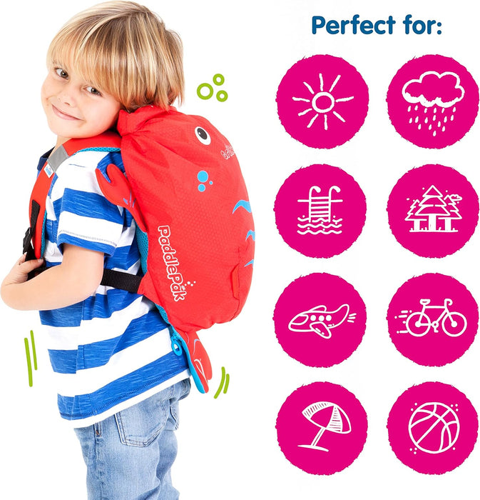 Trunki PaddlePak Waterproof Kids Swim Bag - Coral Tropical Fish (Pink)