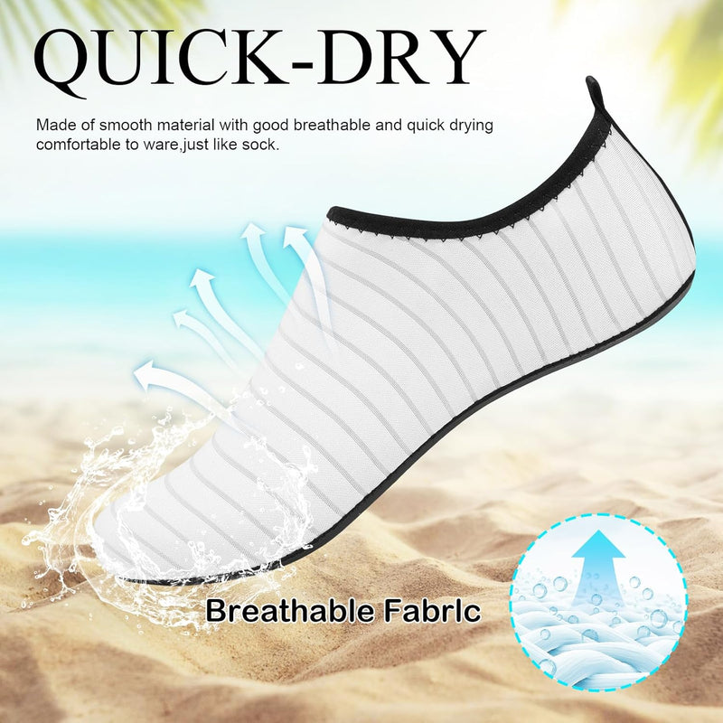 L-RUN Men Women Water Shoes Barefoot Aqua Socks Lightweight Swim Shoes for Beach Surf Pool Yoga