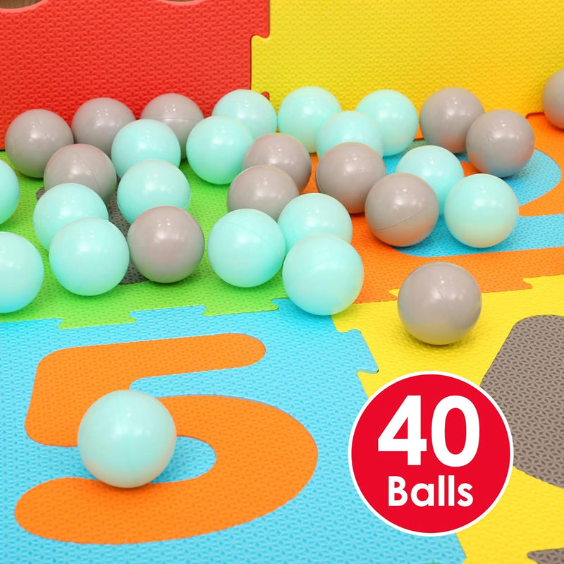 M.Y Interlocking Foam Play Mat - 29x29cm Thick, Multi Colour Soft EVA Baby Floor Tiles