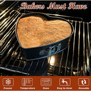 FEELINGS Heart Shaped Springform Baking Pan, Dark Grey, 9 Inch, Non-Stick