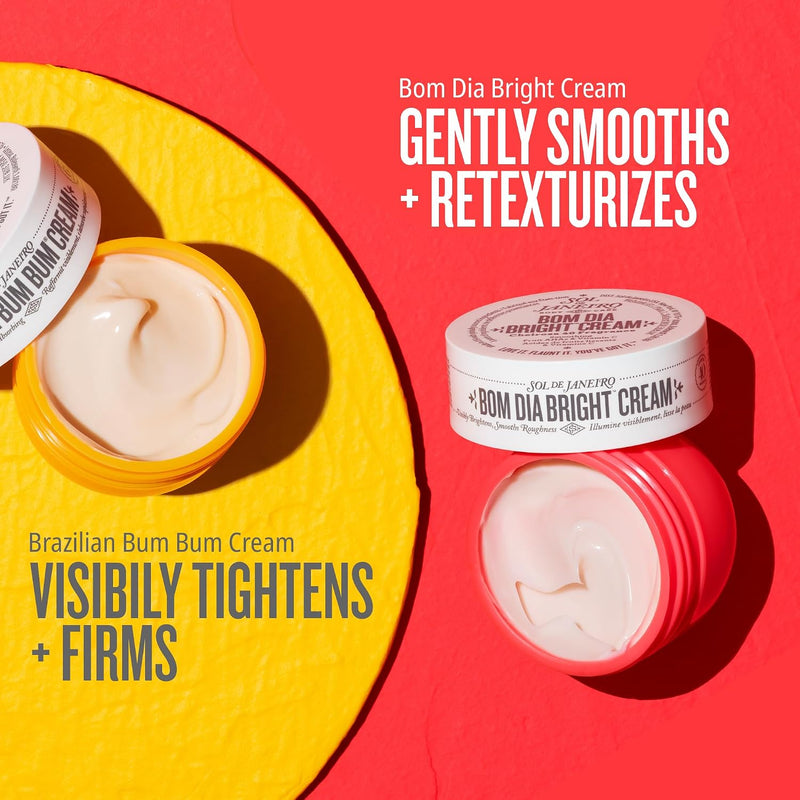 Mini Body Cream Duo Set, Brazilian Bum And Bom Dia Bright Cream, 2 X 25 Ml Care Vitamin C Formula