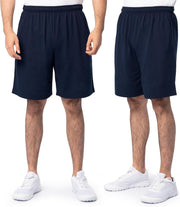 mens Eversoft Cotton Shorts With Pockets (S - 4xl) Casual Shorts - 2 Pack - Navy