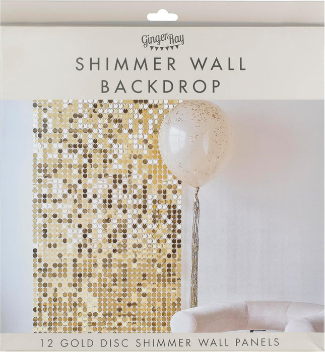 Ginger Ray Shimmer Wall Gold Backdrop Panels