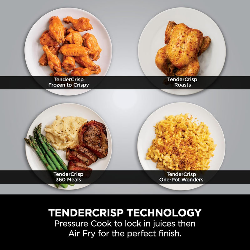 Foodi Ultimate 9-In-1 Multi Cooker With Crisping, Keep Warm Setting, One Pot Meals, 1760 Watts, 7.5 Litre Capacity, Recipie Guide, Black, OP500ME, 2 Years Warranty