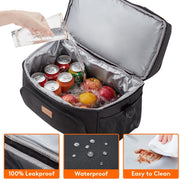 Insulated Cooler Bag, 32/48 Can Large Leakproof Beach Cooler, Lightweight Portable Double Layer Soft-Sided Travel Ice Chest for Camping, Kayaking, Road Trips, Grocery Shopping