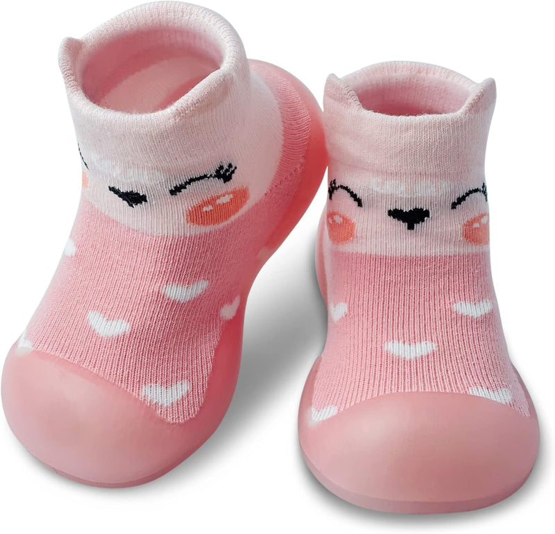 Dookeh Baby Sock Shoes Boys Girls First Walking Shoes Non-Slip Slippers Soft Sole Sneakers Toddler Infant Babygirl