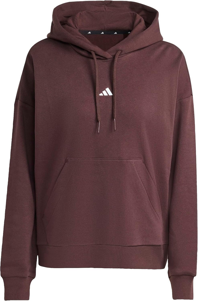Women's Essentials Small Logo Feel Cozy Hoodie Hooded Sweatshirt (pack of 1) - Brown