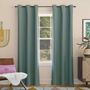 Sun Zero Easton Blackout Energy Efficient Grommet Curtain Panel, Pearl , 40" x 120" , 57796 - Mineral 101.6W x 160L cm (1 Panels)