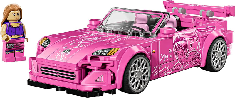 Speed Champions 2 Fast 2 Furious Honda S2000 - Pink Car Toy with Anime-Style Graphics - incl. a Suki Minifigure with a Spanner - Gift For 9+ Year Old Boys, Girls & Adult Movie Fans - 77241