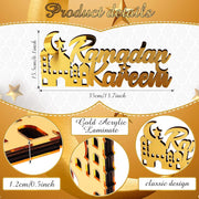 Islamic Tabletop Decors Ramadan Mubarak Sign Ramadan Kareem Sign Eid Decoration Islamic Home Decor Ramadan Gifts Wooden Letter Ramadan Table sign Eid Mubarak Tabletop decor for Desk (Ramadan Kareem) - Ramadan Kareem
