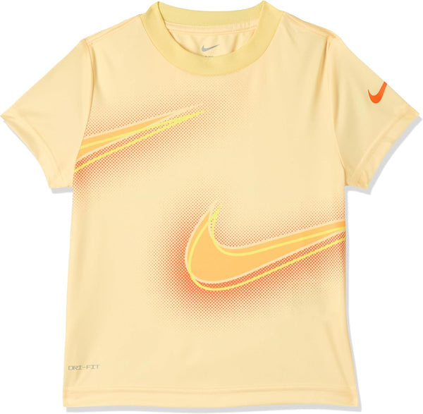 Unisex Kids NKB STACKED UP SWOOSH TEES AND T-SHIRTS - SOFT YELLOW