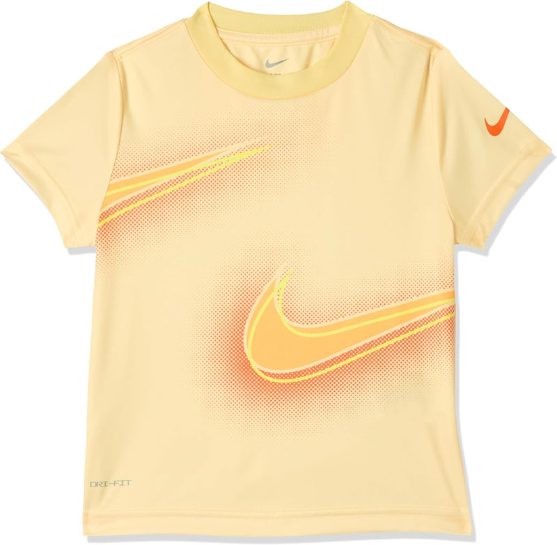 Unisex Kids NKB STACKED UP SWOOSH TEES AND T-SHIRTS - SOFT YELLOW