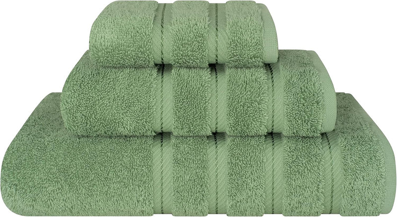 American Soft Linen GMSD 6-Piece 100% Turkish Genuine Cotton Premium & Luxury Towel Set for Bathroom & Kitchen, 2 Bath Towels, 2 Hand Towels & 2 Washcloths [Worth $72.95] - Rockridge Grey