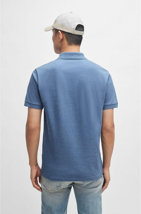 BOSS Men's Passenger Slim Fit Stretch Cotton Polo Shirt with Logo Patch