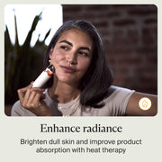 Therabody TheraFace Depuffing Wand Cold and Heat Skincare Treatment to depuff and Glow; Beauty Wand, face Roller and Eye Massager for Dark Circles and Radiant Skin, White