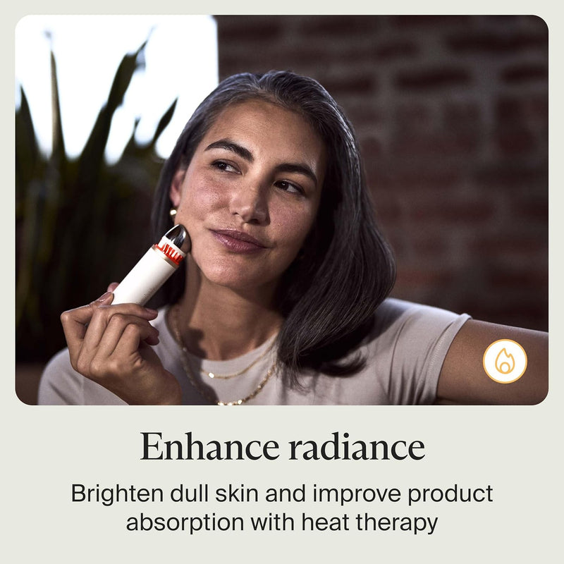 Therabody TheraFace Depuffing Wand Cold and Heat Skincare Treatment to depuff and Glow; Beauty Wand, face Roller and Eye Massager for Dark Circles and Radiant Skin, White