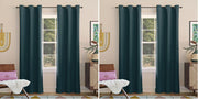 Sun Zero Easton Blackout Energy Efficient Grommet Curtain Panel, Pearl , 40" x 120" , 57796 - Teal 101.6W x 274.3L cm (1 Panels) (Pack of 2)