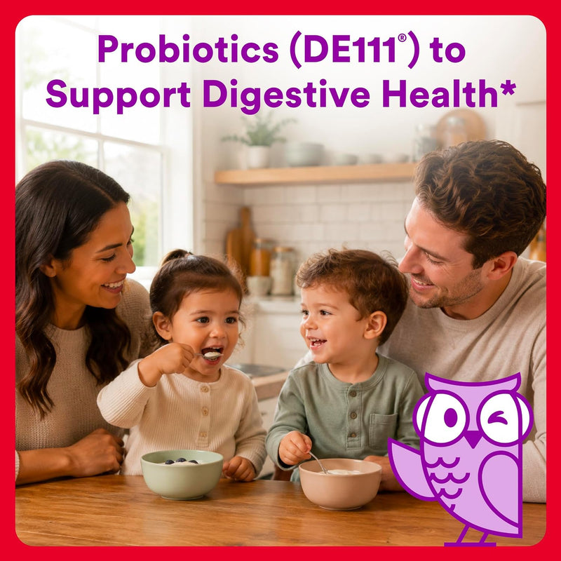 Organic Toddler Multivitamin, Daily Gummy Vitamins: Probiotics, Vitamin C, D3, Zinc, & B12 for Immune Support, Energy & Digestive Health, Fruit Flavor, 60 Gummies, 30 Day Supply