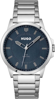 Hugo FIRST Men Watch, Analog - BLUE / SILVER