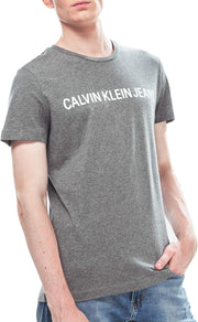 Mens Core Institutional Logo Slim T-Shirt (pack of 1) - Grey (Grey Heather)