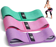 SKY-TOUCH Resistance Bands Fabric,Exercise Bands Non Slip Hip Elastic Bands For Hip, Legs, Butt, Glutes And Thighs Workout, Thick Wide Fitness Loop Circle Resistance Bands, Set Of 3 Pack, Multicolor - Set Of 3 Pack-New