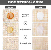 DK177 Coffee Mat Coffee Bar Mat Hide Stain Absorbent Drying Mat with Waterproof Rubber Backing Fit Under Coffee Maker Coffee Machine Coffee Pot Espresso Machine Coffee Bar Accessories-19"x12" - 19"x12" Coffee Bar