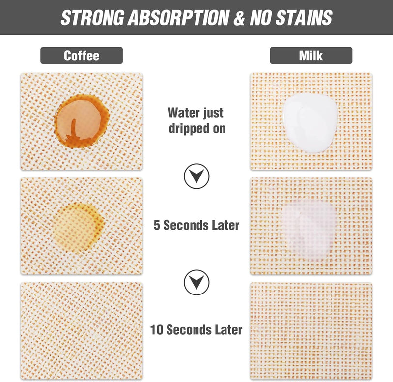 DK177 Coffee Mat Coffee Bar Mat Hide Stain Absorbent Drying Mat with Waterproof Rubber Backing Fit Under Coffee Maker Coffee Machine Coffee Pot Espresso Machine Coffee Bar Accessories-19"x12" - 19"x12" Coffee Bar