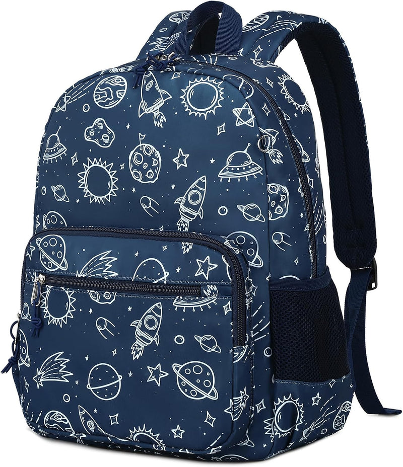 School Backpack, Kid Backpacks for Boys and Girls with Chest Strap First Day Gift in Elementary School - Rocket