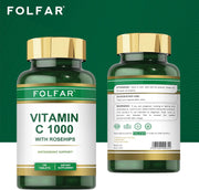 Vitamin C - 1000mg (120 Tablets) With Rose Hips Antioxidant Protection, Boost Immune System & Supports Healthy Skin 120 DaysSupply Ascorbic Acid Supplement Non- GMO, Gluten Free