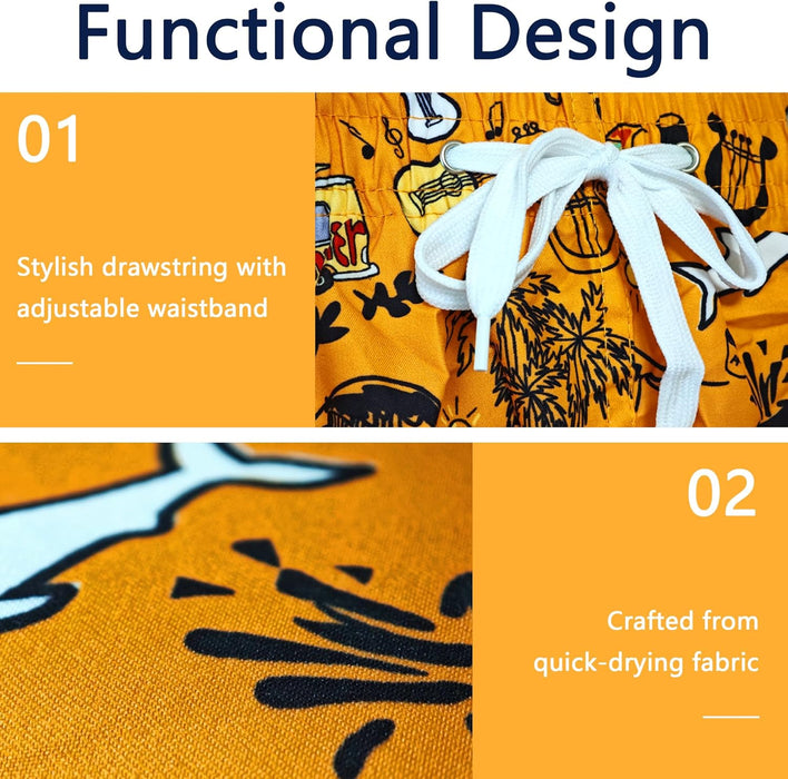 Sun Ora Men's Swim Trunks Quick Dry Swimming Shorts,Mesh Layer Swim Suit Beach Surfing Shorts with Mesh Pockets