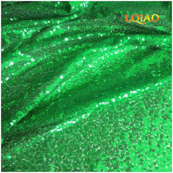 LQIAO 2 Panels Light Gold Sequin Backdrop Glitter Fabric for Wedding Birthday Parties Shimmer Wall-2x8ft