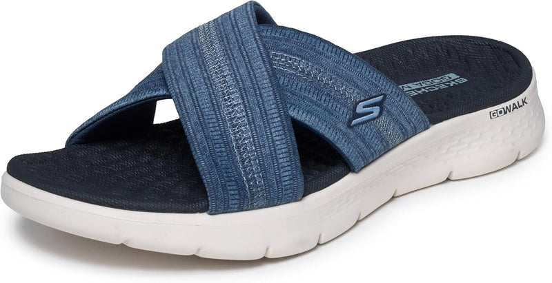 Go Walk Flex Sandal - Elation womens Slide Sandal - Navy