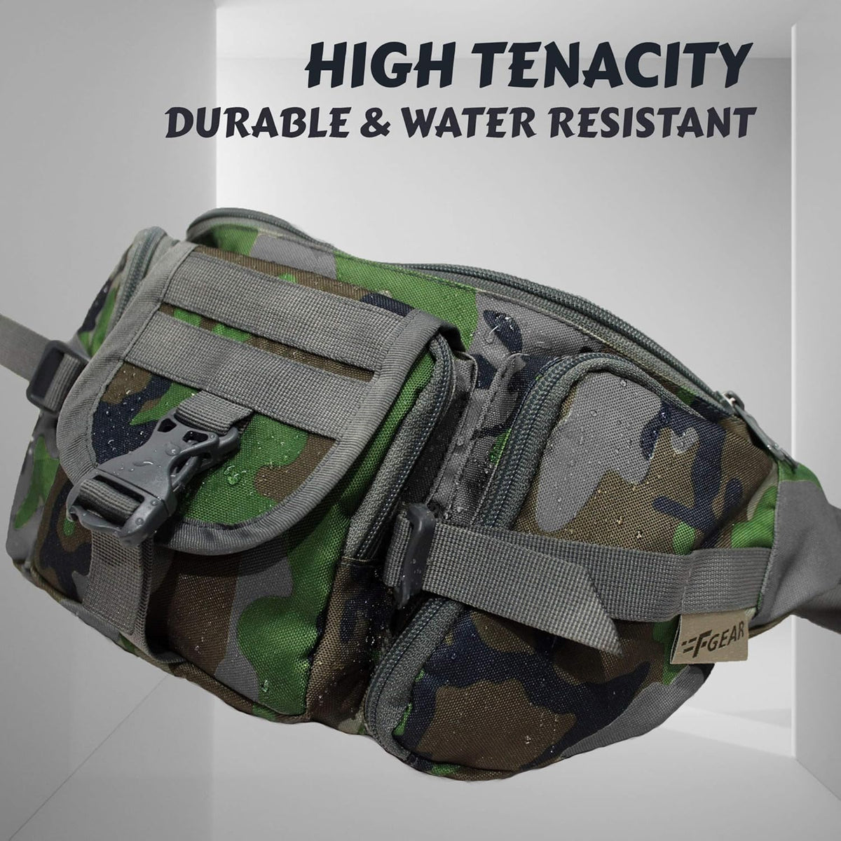 Trail Sports Waist Bag, Woodland Camo, 18 9 35 cms, Fanny Pack – image 4