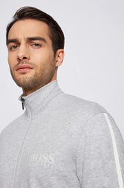 BOSS Men's Authentic Jacket Z Cotton Terry Jacket with Zip and Logo Print