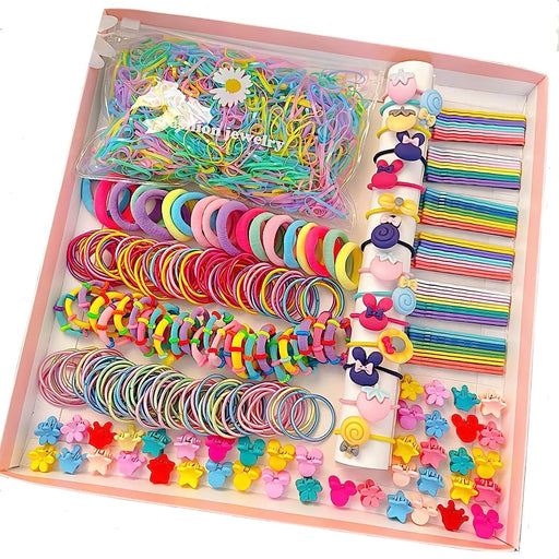 Shining Diva Fashion 780 Pcs Hair Accessories Set, Flower Bow Hair Clips Rubber Band Hair Ties Hairband for Girls Kids Baby Toddlers Women (14861zb) (Multicolor) - Style F - 1220 pcs Combo