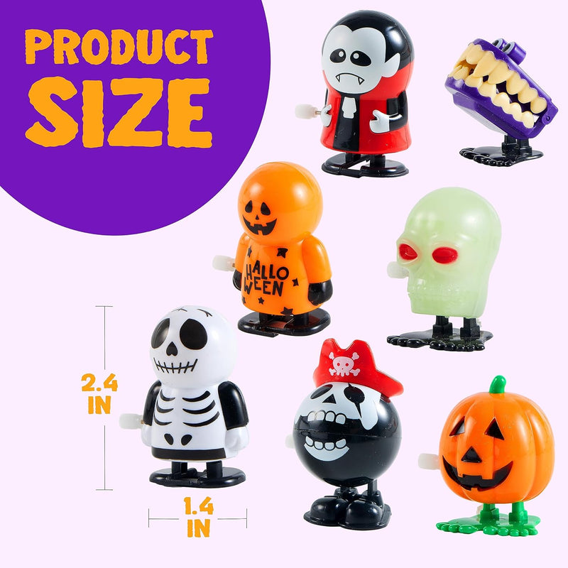 JOYIN 12 PCS Halloween Wind Up Toy Assortments for Halloween Party Favor, Halloween Toys for Kids, Goody Bag Filler,Treat Bag Stuffers