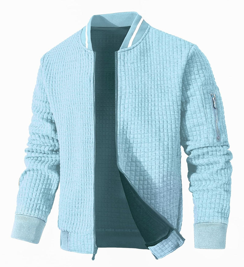 SAVKOOV Mens Lightweight Jacket Casual Bomber Jacket Varsity Coat