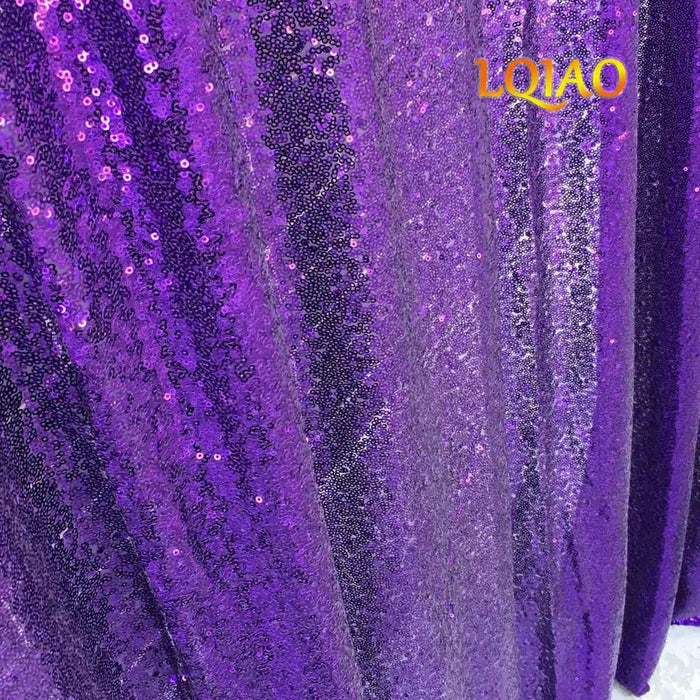 LQIAO 2 Panels Light Gold Sequin Backdrop Glitter Fabric for Wedding Birthday Parties Shimmer Wall-2x8ft