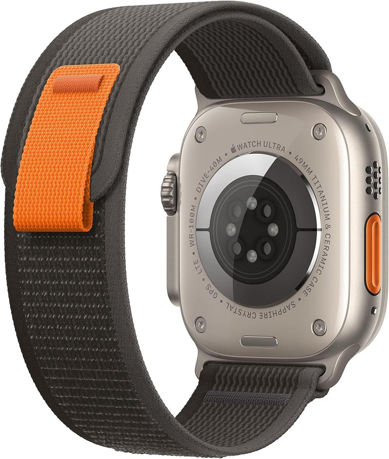 Apple (Refurbished) Watch Ultra (GPS + Cellular, 49mm) - Titanium Case with Black/Gray Trail Loop - S/M